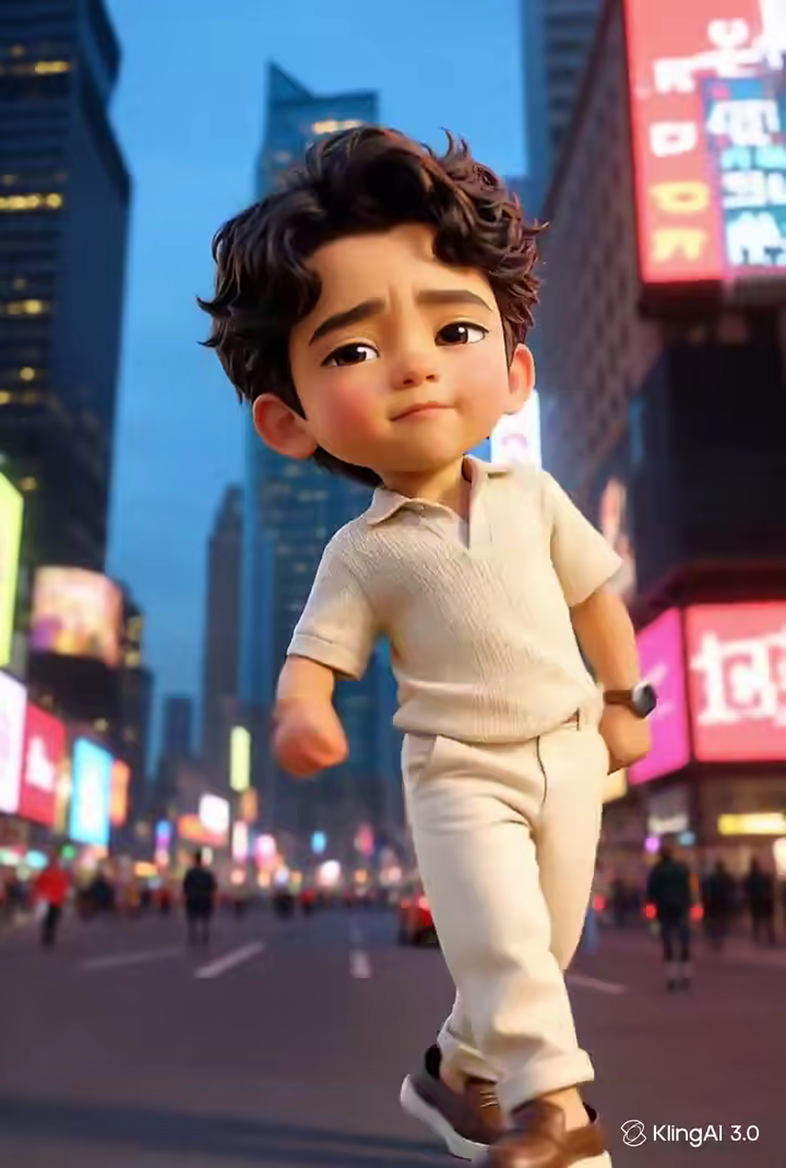 Stylized city character motion transfer generated Motion Control AI video