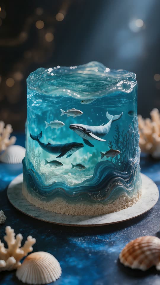 AI photo to video ocean cake demo